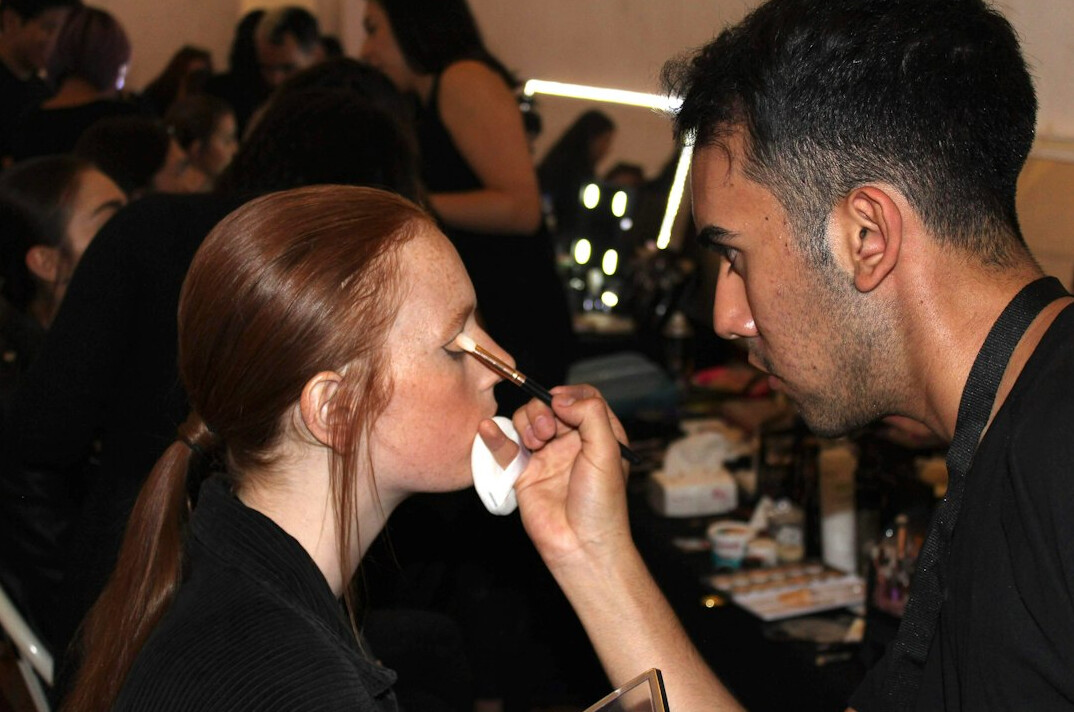 celebrity getting makeup done
